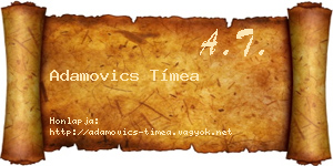 Adamovics Tímea névjegykártya